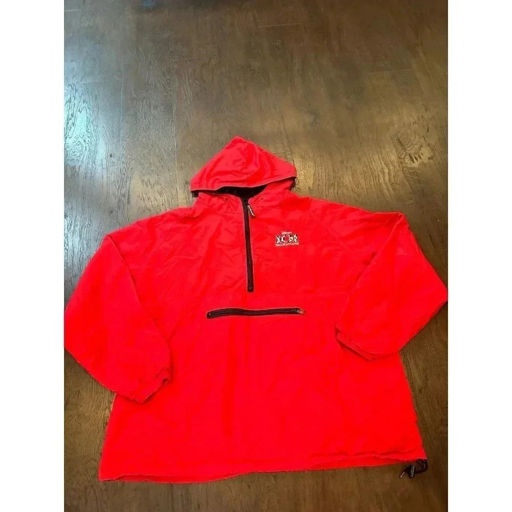 Vintage Disney 101 Dalmatians Movie Promo Anorak Jacket Red  USA‎ 90s b20